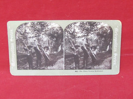 Vintage Antique 1800&#39;s Stereo Card - Metropolitan Series- &quot;3 Young Marksmen&quot; #3 - £11.70 GBP