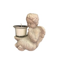 Angel Figure Figurine Statue Cherub Angel Votive Candle Citronella Candle Sittin - £9.34 GBP
