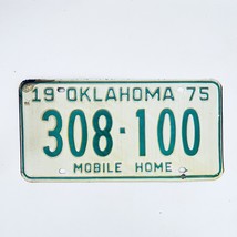 1975 United States Oklahoma Base Mobile Home License Plate 308-100 - $12.28 CAD