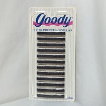 Goody Stay Tight 12 Barrettes  2 &quot;  Black 1995 Vintage  #73385 - $45.00