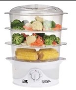 Kalorik Food Steamer 3-Tier Food Basket Rice Cooking Tray 9 Quart White ... - $828.17 MXN