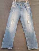 Chico&#39;s Womens Jeans Blue Sz 1.5 So Slimming Girlfriend Slim Leg Crop Di... - $18.76
