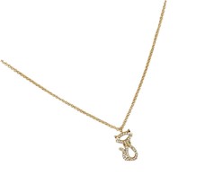 Jazz Things Up Pave Cat Pendant Necklace, Clear - £198.17 GBP