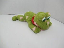 Russ Berrie Plush Fribbit frog red bow beige tan cream heart spots beanbag toy - £11.83 GBP