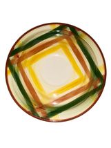 Vintage Vernonware Homespun Plaid 1 Saucer Only Pottery Retro Hand Painted - $5.11