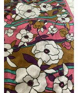 2 Vintage Fieldcrest Pink Floral  Cotton Terry Bath Towels Set USA - $74.25
