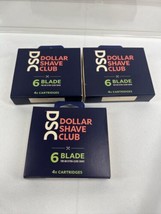 (3) Dollar Shave Club 6 Blade 4x Cartridges Razors  Trimmer ￼DSC - £15.73 GBP