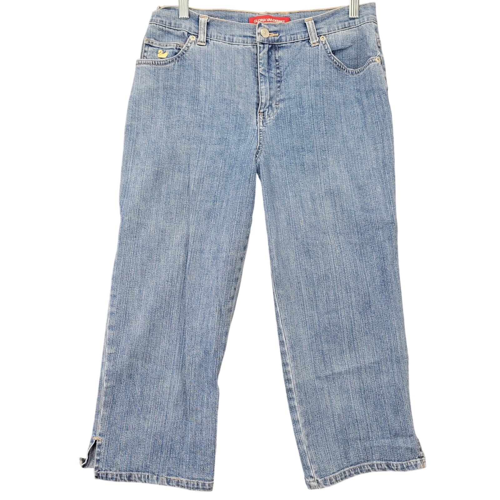 Gloria Vanderbilt Blue Jeans Capri Stretch Classic Straight Women Size 1... - $6.30