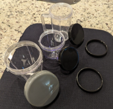 NutriBullet Cups Lot Of 3 Replacement Cups + Lid Accessories for Blender - £11.02 GBP