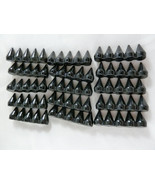 Lot of 15 Long Black Plastic Flat Back Spike Beads, 2 1/2 inches long Un... - £10.34 GBP