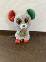 Ty Beanie Boos Mac The Christmas Mouse Plush Stuffed Toy 6 Inch - $9.78