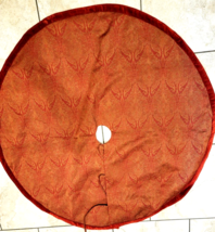 Christmas Damask TREE SKIRT Luxurious Red and Gold Pattern Made is India... - €16,57 EUR