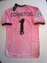 Thibaut Courtois Real Madrid UCL Match Pink Goalkeeper Soccer Jersey 2021-2022 - £102.23 GBP