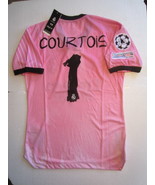 Thibaut Courtois #1 Real Madrid Yamamoto UCL Match Pink Soccer Jersey 20... - $80.00