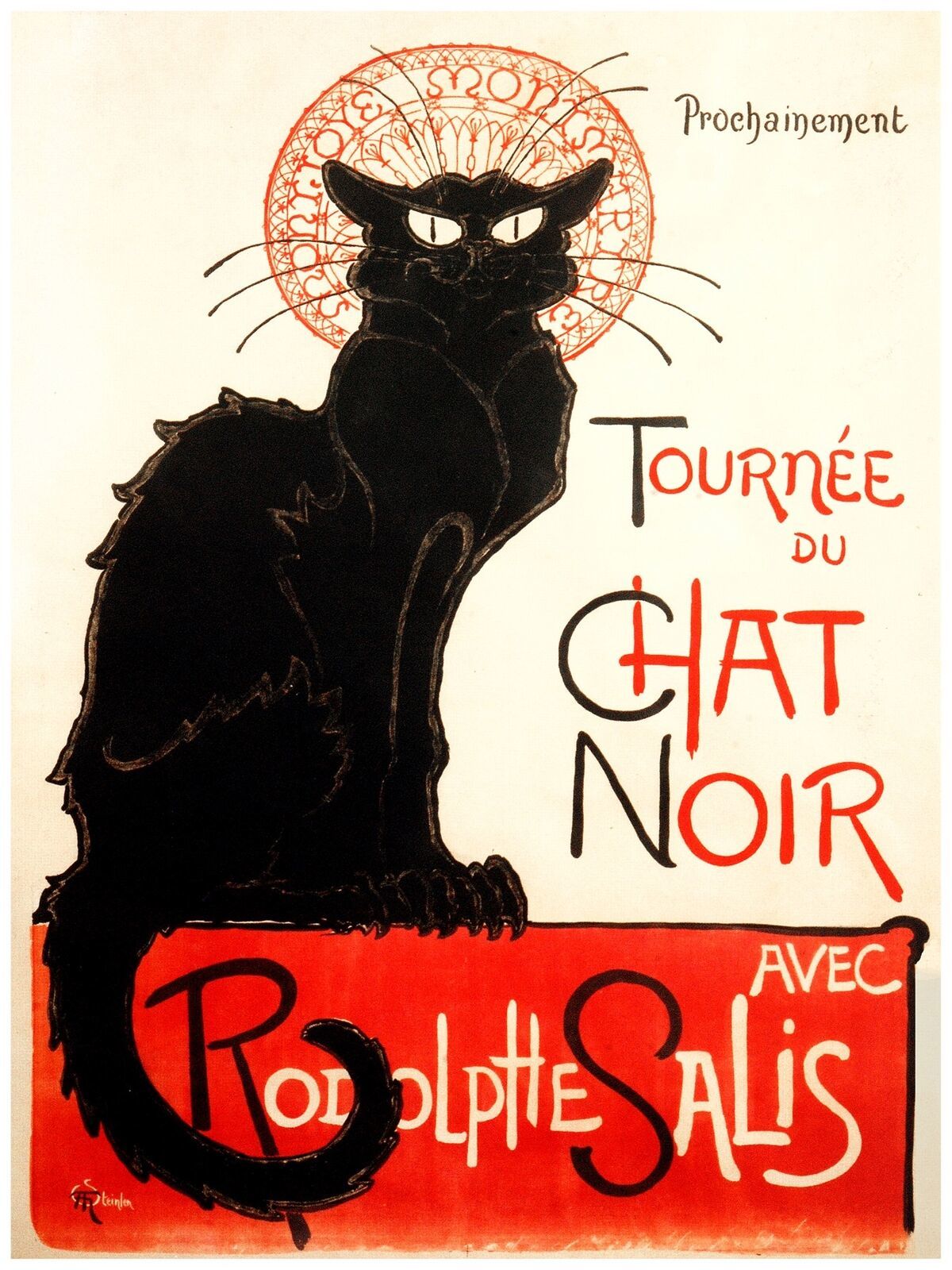 4360.Rodolphe Salis.tournee du chat noir.black cat.POSTER.decor Home Office art
