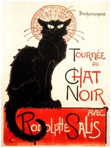 4360.Rodolphe Salis.tournee du chat noir.black cat.POSTER.decor Home Office art - £13.63 GBP+