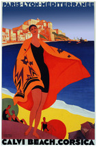 French Vintage Decoration  Design Poster.Calvi Beach.Home art Decor 792i - £15.03 GBP+