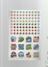 Nine Sheets of Kids Rewards Stickers - Unused - Smiles, Butterflies, Stars, Yey! - £1.58 GBP