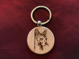 New Personalized Keychain Sphynx Cat Free Shipping - $27.35 CAD