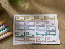 Payment Due Labels | Homemade Functional Write- On Planner Stickers, Pay... - $61.30 MXN