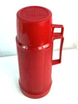 Vintage Plastic Red Thermos King Seeley Super Quart  w/ Cap &amp; Lid / Cup ... - $276.61 MXN