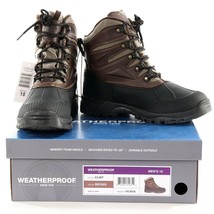 Weatherproof Mens Clint Winter Boots 10 M Brown Memory Foam -20 Rated Hi... - $25.64