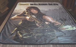 The Walking Dead Amc Daryl Dixon Crossbow Fleece Throw Blanket 46&#39; X 60&#39; - £15.82 GBP