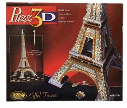 Puzz 3D Eiffel Tower 3D Puzzle 300 Pieces Stands over 2 Feet Tall when c... - $39.65