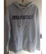 Marucci Hoodie Mens Medium Gray Cotton Embroidered Logo Baseball Drawstr... - $258.15 MXN