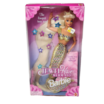 Vintage 1995 Jewel Hair Mermaid Barbie Doll Mattel New In Original Box # 14586 - £97.96 GBP