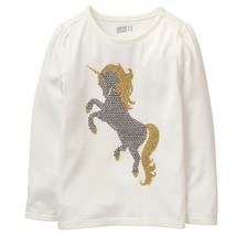 NWT Crazy 8 Sparkle Unicorn Girls Long Sleeve Shirt Size 3T - £6.76 GBP