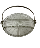 Starburst Divided Clear Glass Relish Tray Serving Platter With Removable... - $21.46 CAD