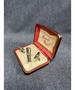 Vintage Hickok Silver Tone Cuff Links &amp; Tie Bar Clasp with Kreisler Box - £13.94 GBP