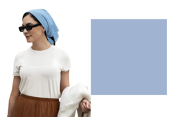 LIGHT BLUE SOLID 22&quot; BANDANA Head Neck Wrap Scarf Face Mask Handkerchief... - $7.49