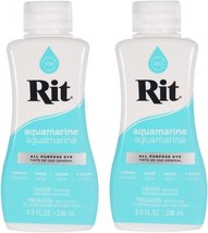 Rit All-Purpose Liquid Dye Aquamarine 8 oz Great Clothing,Accessories 2 bottles - £13.70 GBP