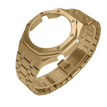 Casioak Stainless Steel Bracelet Case MOD for Shock G-SHOCK GA2100 GA2110 GOLD - £68.73 GBP