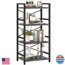 Yoobure 4 Tier Bookshelf - Small Book Shelf Industrial Bookcase, Narrow ... - $73.87