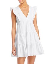 MSRP $118 Aqua Ruffled Mini Dress White Size Small - £20.77 GBP