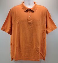 N) Croft &amp; Barrow Men Signature Polo Spring Orange Cotton Shirt XXL - $14.84