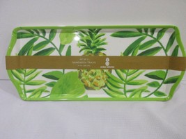 Outdoor Collection Tropical Serving Pineapple Melamine Tray Platter Set of 2 - £18.98 GBP