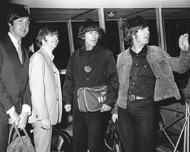 The Beatles The Fab Four about to board airplane carrying BOAC bags 16x2... - £55.87 GBP