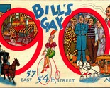 Fumetto Pubblicità Bill&#39;s Gay 90s New York Città Ny Nyc Unp Lino Cartoli... - £8.15 GBP
