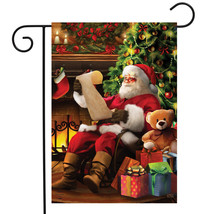 Naughty Or Nice Christmas Garden Flag Santa Claus 12.5&quot; X 18&quot; - £15.97 GBP