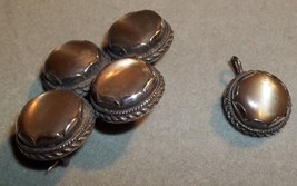 Vintage Southwest American Made Sterling Silver Brooch Pin Pendant Set A... - $29.69