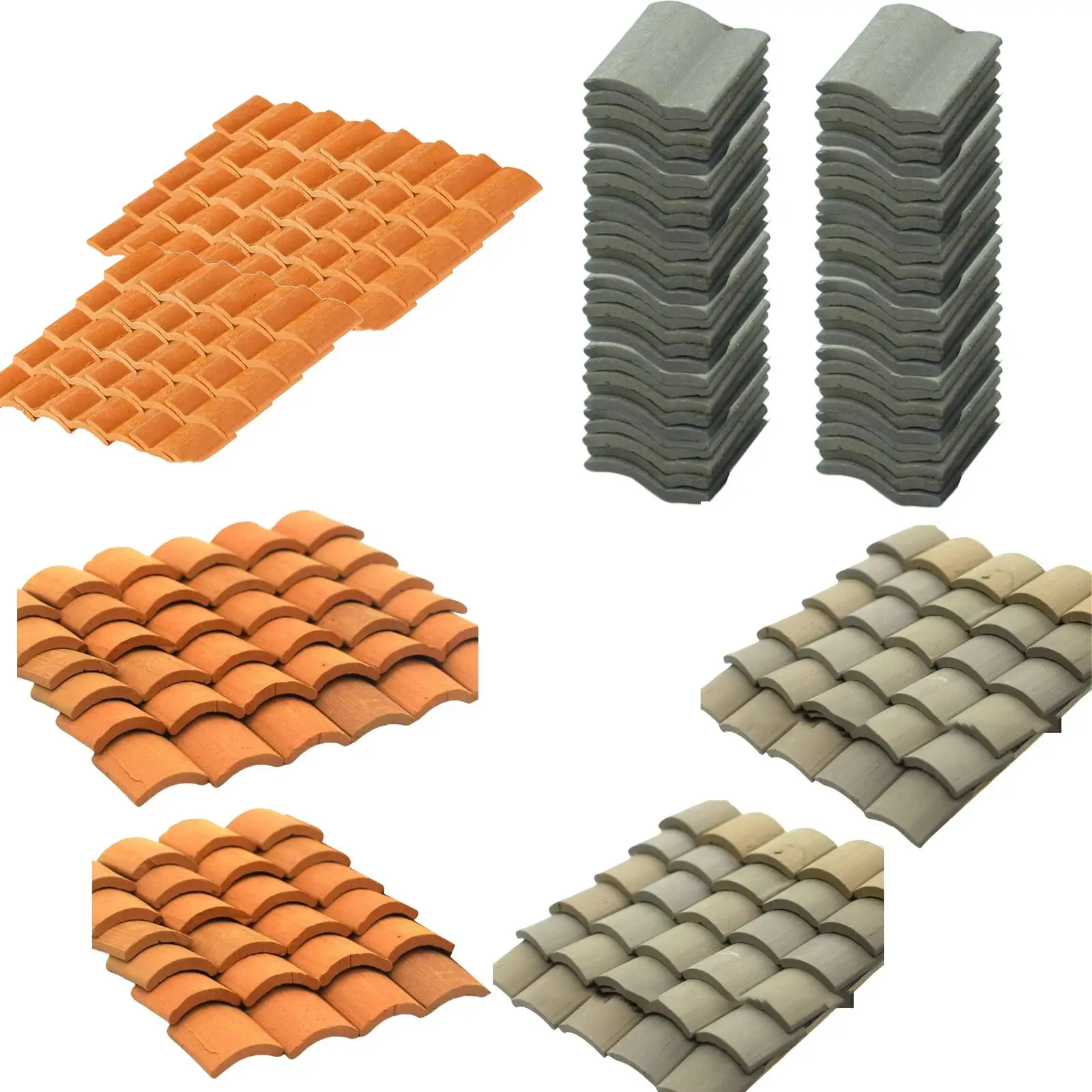1/16 60pcs/Set Miniature Wall Bricks Roof Tiles Dollhouse Decor for Dollhouses - £10.21 GBP+