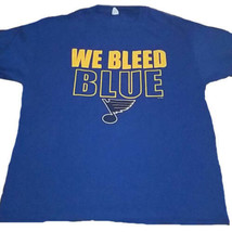 Hanes Mens Saint Louis We Bleed Printed T-Shirt Color Blue Size L - £20.65 GBP