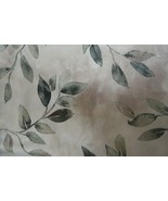fabric tablecloth cream and green leaf pattern 60x80 inches - £31.31 GBP