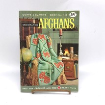 Vintage Coats and Clarks Book 142, Decorator Afghans Pattern Booklet for... - $8.80