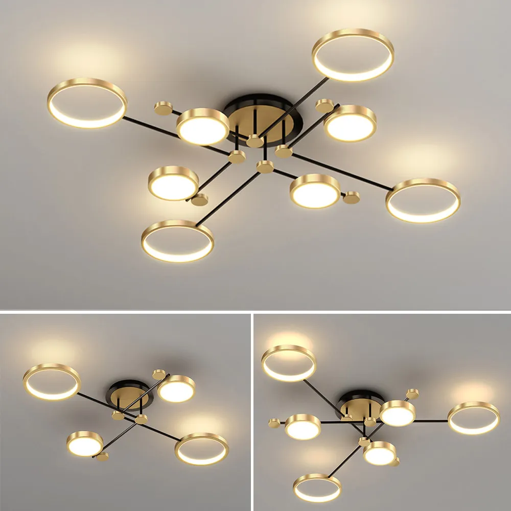 Modern Pendant Light LED Nordic Lamp Gold Black Hanging Chandelier Ceiling - $106.56+