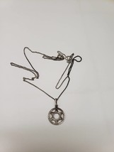 Antique Sterling Silver Necklace with Magen David Pendant - $178.90 CAD